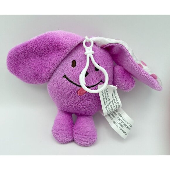 Purple Plush Bunny Keychain Bag Clip Beverly Hills Teddy Bear Co Polka Dot Ears - Picture 2 of 8